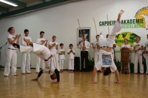 Capoeira-Vorführung beim Tag der offenen Tür in der Capoeira-Akademie Heidelberg Capoeira Rhein-Neckar e.V.