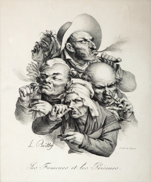 Les Fumeurs klein        Louis-Léopold Boilly (1761-1845), Les Fumeurs et les Priseur (JTI Tobacco Collection)             