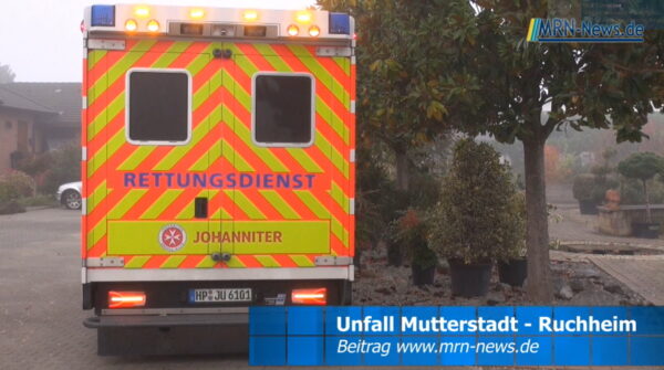 Mutterstadt  – VIDEO – PKW landet in Chausseegraben
