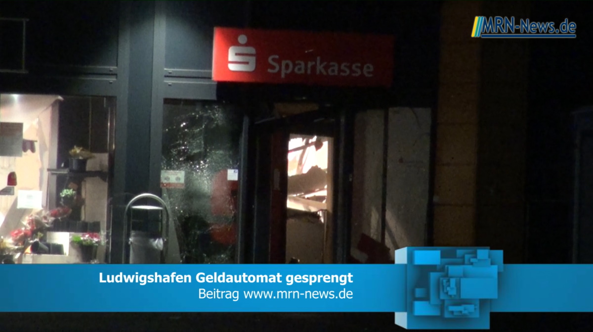 Ludwigshafen – ERSTMELDUNG – Geldautomat am REWE Center gesprengt