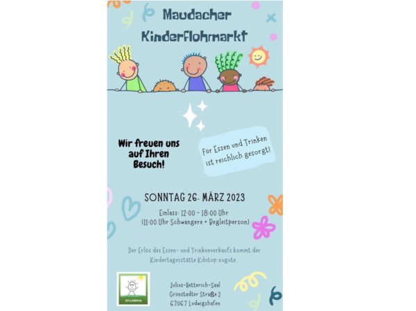 Ludwigshafen – Kinderflohmarkt in Maudach, Sonntag  26.03.2023