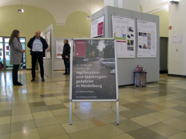 So steht es in Heidelberg um die Hochwasser-  und Starkregengefahr – Ausstellung im Rathaus bis zum 30. März