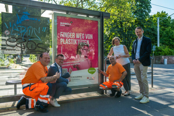 Heidelberger Plakataktion „#wirfuerbio“: Kunststoff gehört nicht in den Biomüll!