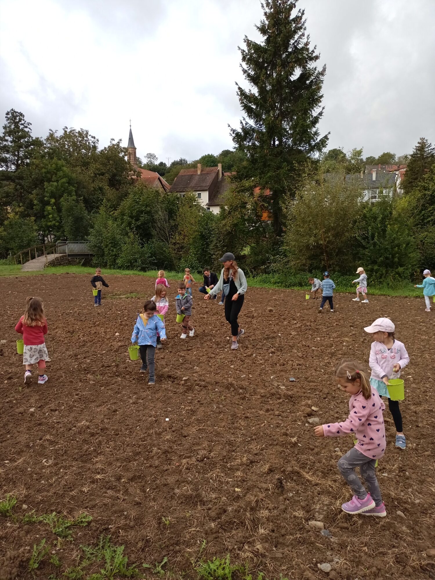 Neue Wildblumenwiese im Naturpark – Kindergarten St. Martin Sulzbach beteiligt sich am Projekt „Blühender Naturpark“