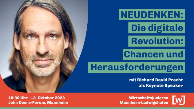 Mannheim – Richard David Precht bei Neudenken-Podiumsdiskussion der Wirtschaftsjunioren am 13. Oktober