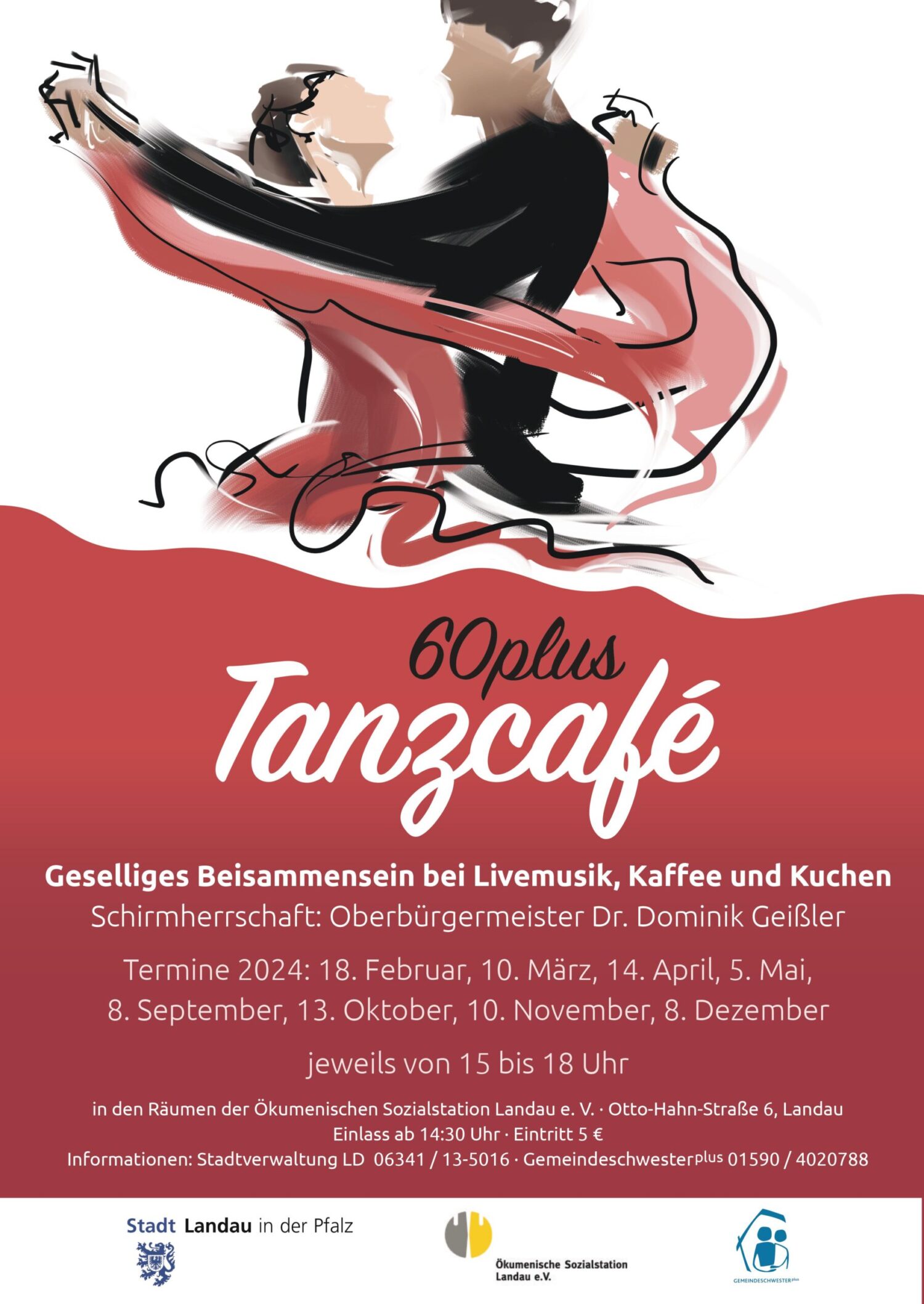 Tanzcafé 60plus: Am Sonntag, 10. Dezember, wird wieder das Tanzbein geschwungen