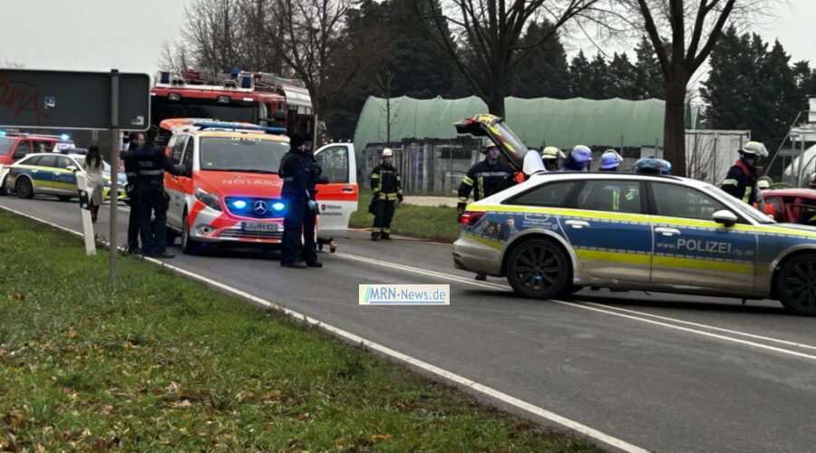 Ludwigshafen – ERSTMELDUNG – Schwerer Unfall auf der Umgehungsstraße Maudach – Aktuell wegen Bergungsarbeiten Umgehungsstraße gesperrt