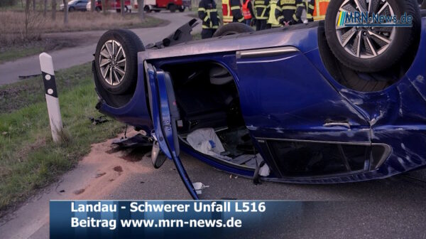 Landau – VIDEO NACHTRAG – Schwerer Verkehrsunfall L516