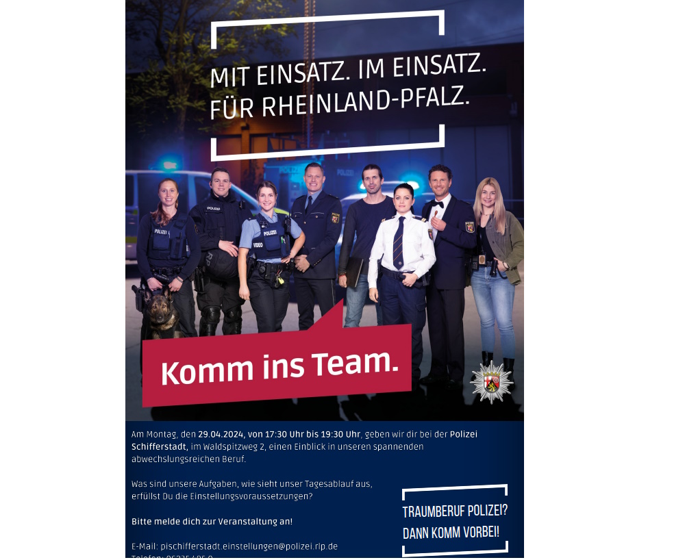 Rhein-Pfalz-Kreis – Nachwuchswerbung bei Polizei Schifferstadt
