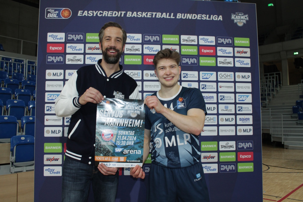 Mannheim – Heidelberger-Basketballer spielen am 21.4 gegen Bayern München in der SAP Arena in Mannheim