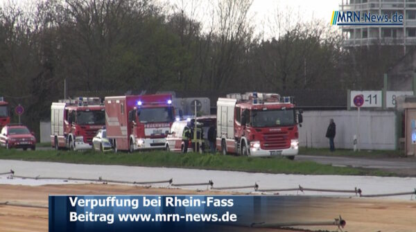 Ludwigshafen – VIDEO NACHTRAG – Großeinsatz Feuerwehr bei Rhein-Fass in Oggersheim