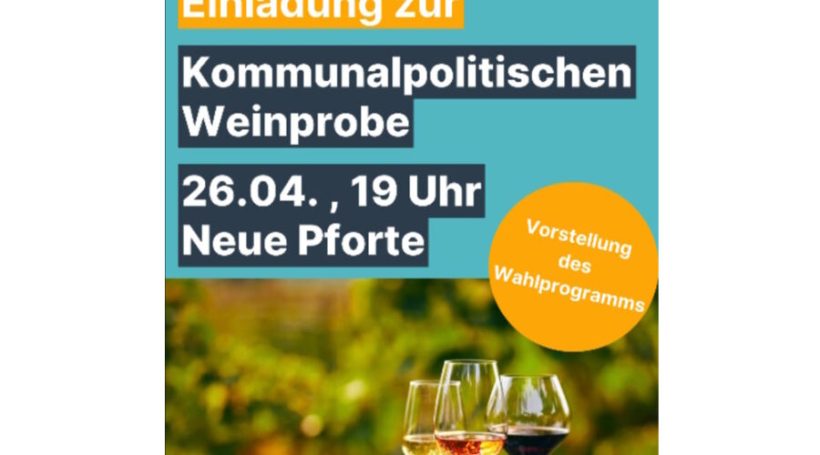 Mutterstadt – Kommunalpolitische Weinprobe mit Vorstellung des  Wahlprogrammes der CDU -Mutterstadt