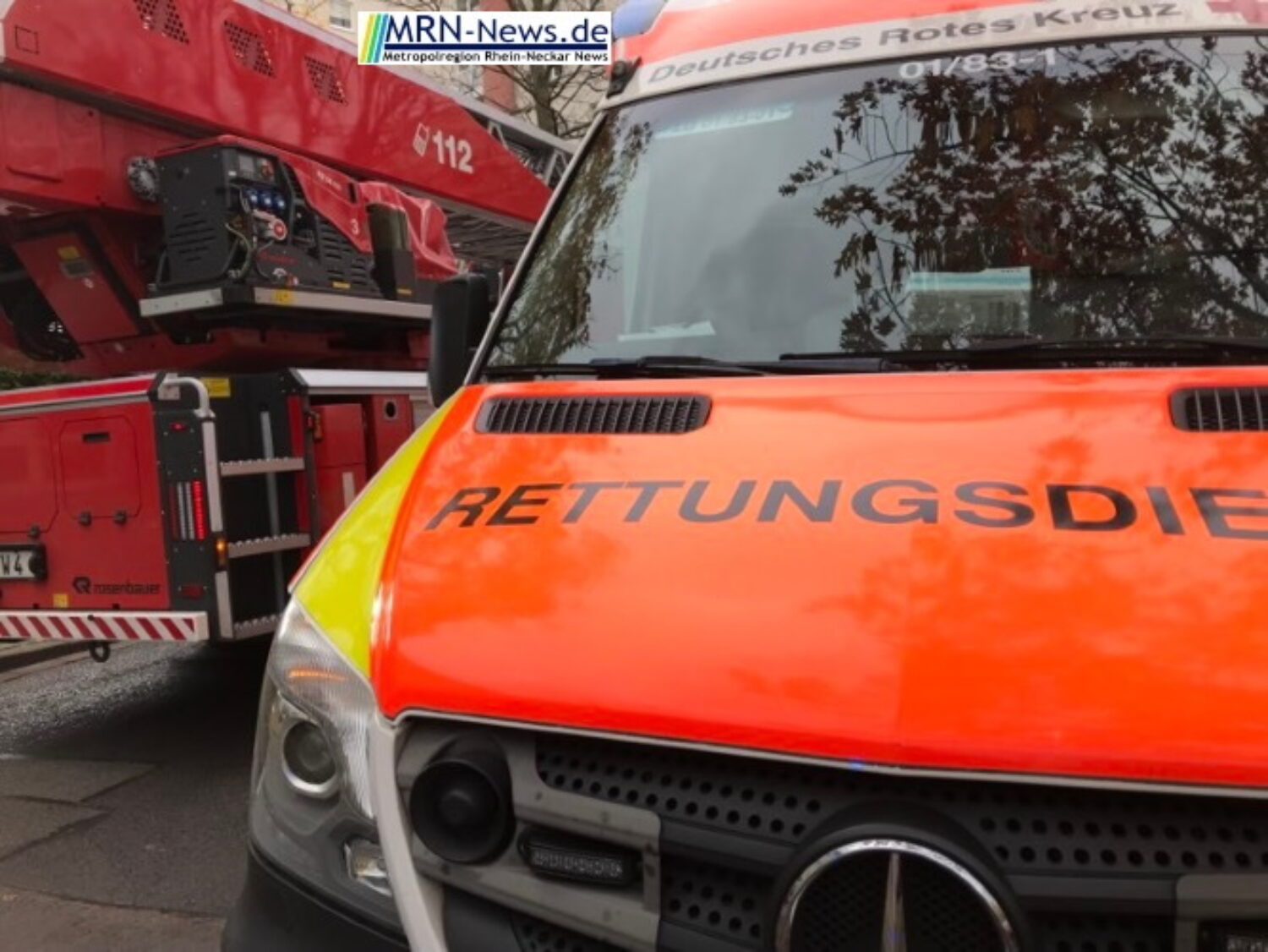 Mannheim – ERSTMELDUNG – Unfall im Stadtteil Schönau – Polizei und Rettungskräfte im Einsatz