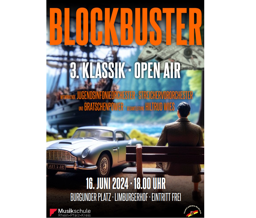Rhein-Pfalz-Kreis – 3. Klassik Open Air “Blockbuster” am 16.06.2024 in Limburgerhof