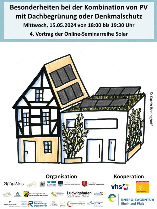 Frankenthal – Besonderheiten bei der Kombination von PV mit Dachbegrünung oder Denkmalschutz