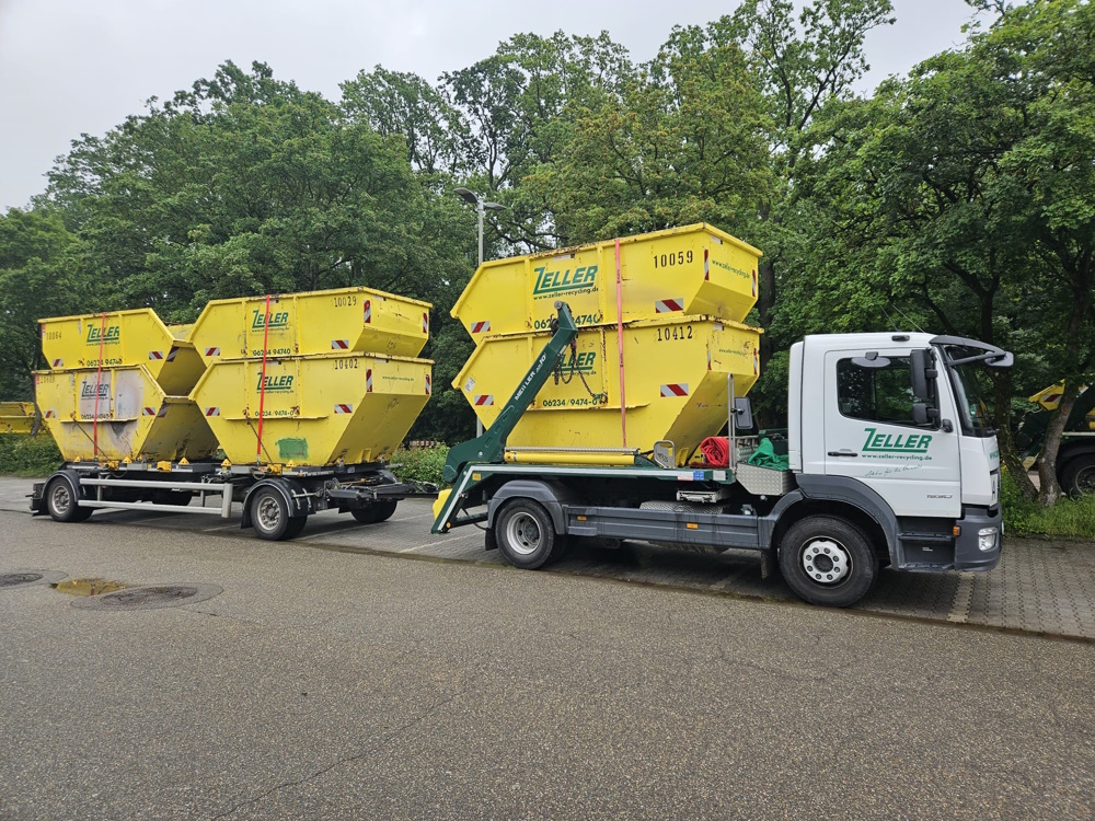 Mutterstadt – Zeller Recycling hilft mit Containern im Hochwassergebiet im Saarland